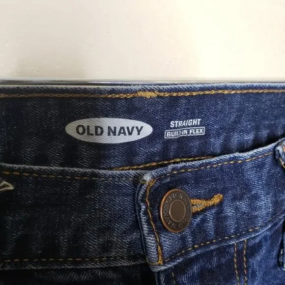 Old Navy| Straight Built in Flex Blue Jeans - Picture 3 of 5